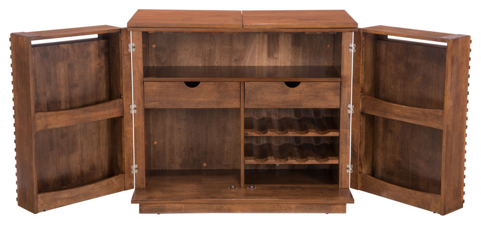 Linea Bar Cabinet Walnut