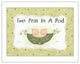 "Two Peas in a Pod" By Lisa Kennedy, Printed Wall Art, White Frame