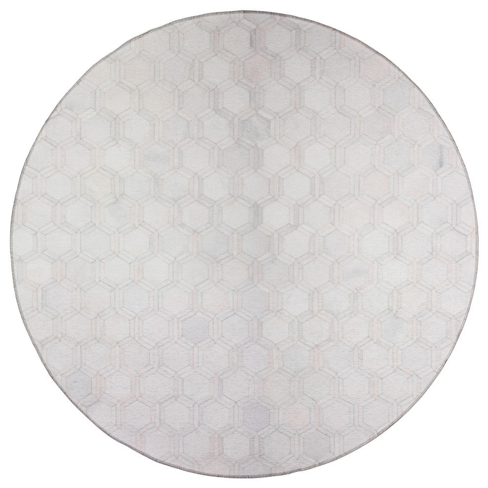 Indoor/Outdoor Stetson SS1 Linen Machine Washable 8' x 8' Round Rug