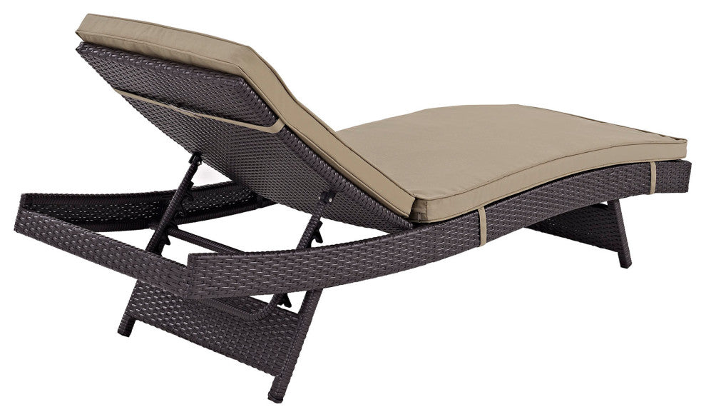 Espresso Mocha Convene Chaise Outdoor Patio Set of 6