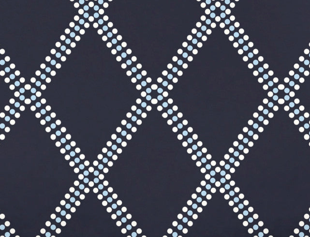 Diamond Dots Decorative Holiday Geometric Print Bath Towel, Navy Blue