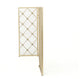 GDF Studio Chamberlain 3 Paneled Iron Fireplace Screen, Gold