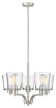 Evalon 5 Light 24" Brushed Nickel Chandelier