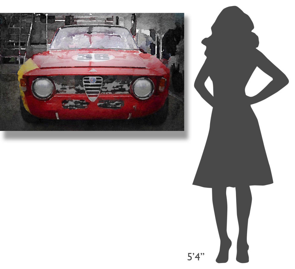 "1967 Alfa Romeo GTV Watercolor" Fine Art Print