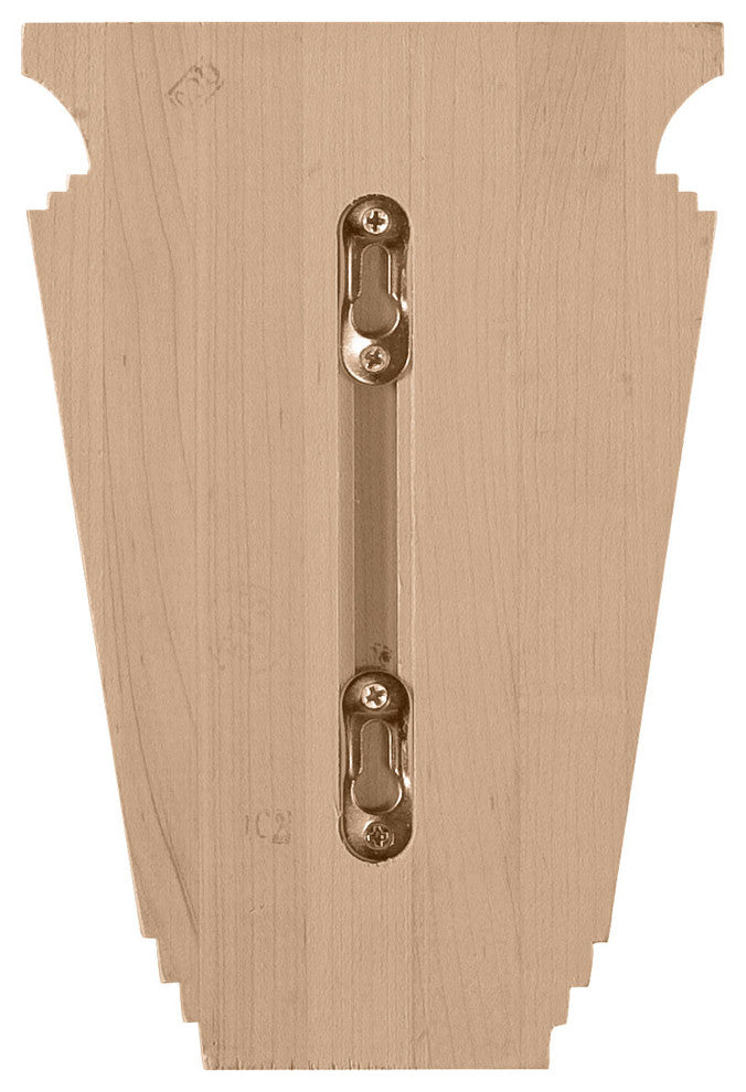 6"W x 4"D x 9"H Arts and Crafts Corbel, Rubberwood