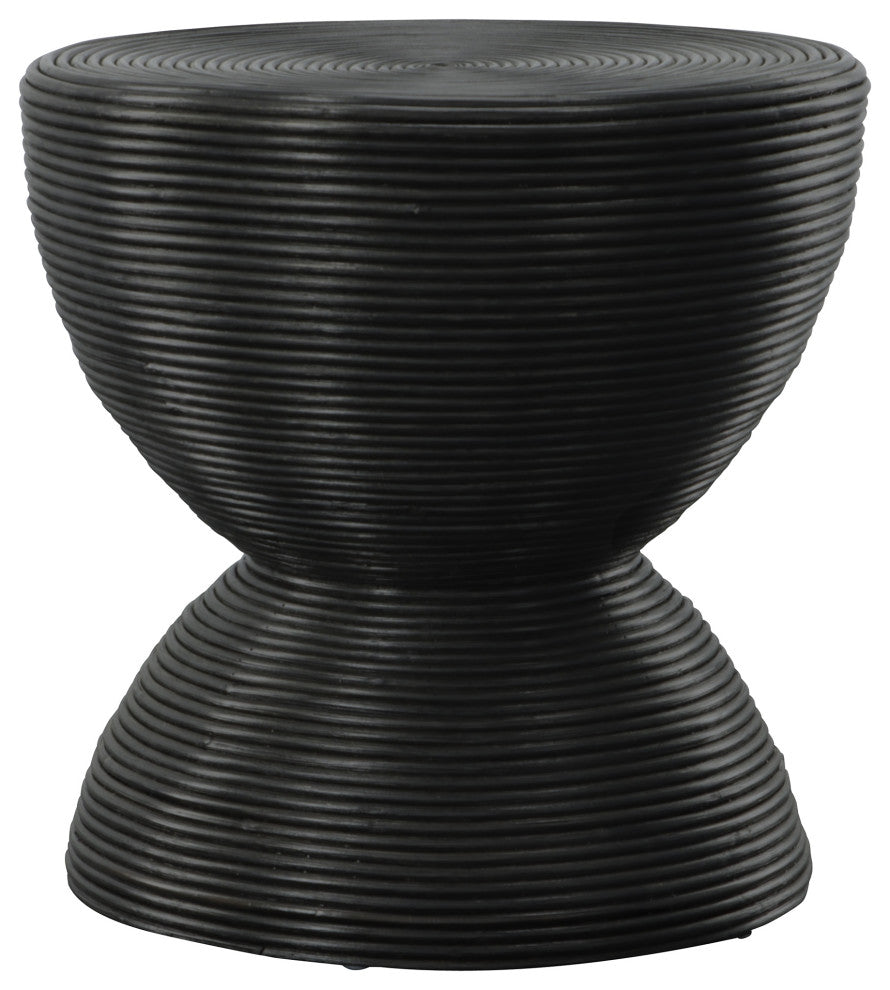 Bongo Black Rattan Side Table