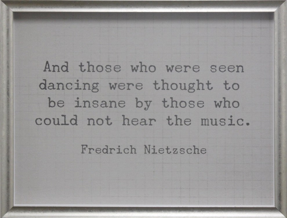 Nietzsche Quote, Underwood On Grid Background