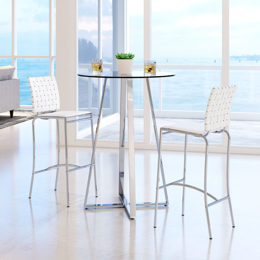 Criss Cross Bar Chair, Set of 2 White