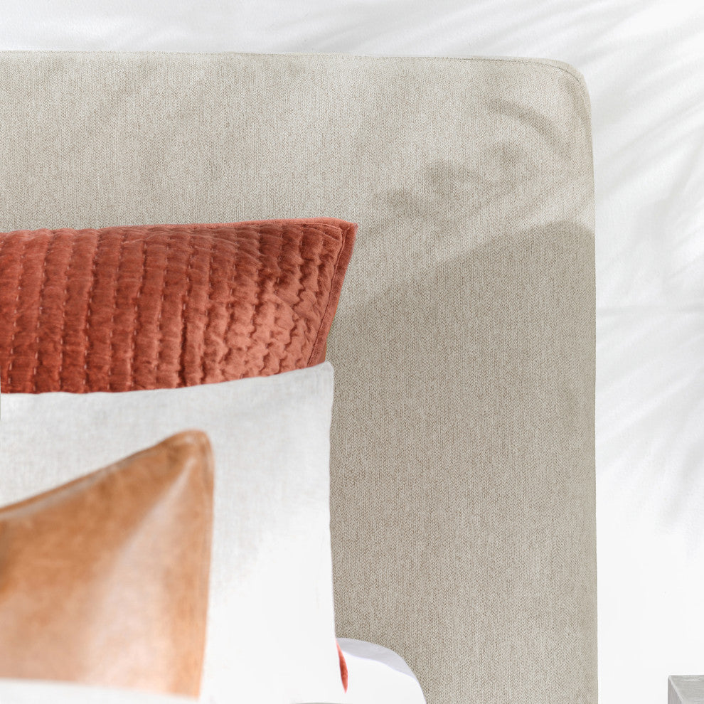 Tate Upholstered Bed in Cream by Kosas Home , California King