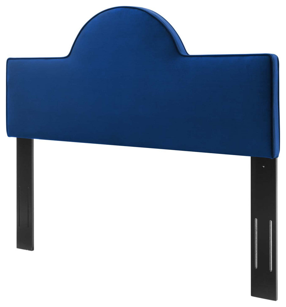 Headboard, King Size, Velvet, Blue Navy, Modern Contemporary, Bedroom Master