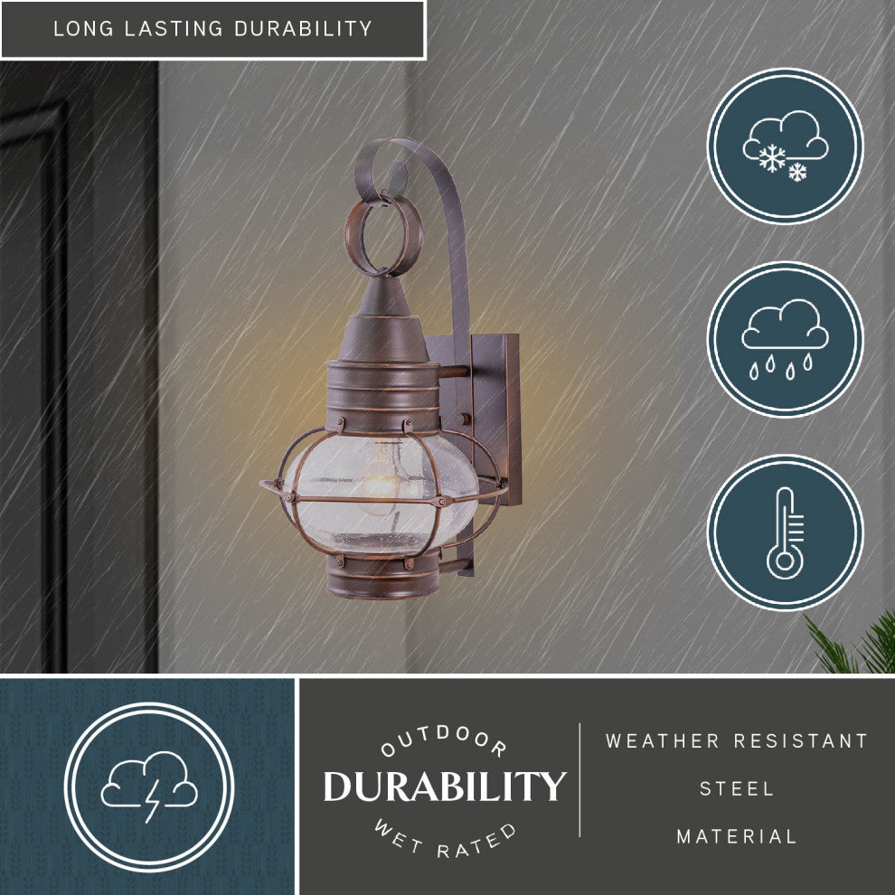 Chatham 10" Outdoor Wall Light Burnished Bronze