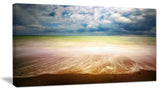 "Exotic Beach On Cloudy Summer Day" Seascape Wall Art, 32"x16"