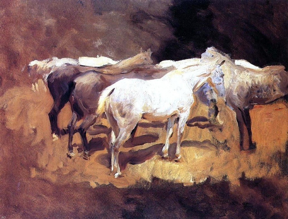 John Singer Sargent Horses at Palma, 21"x28" Wall Decal