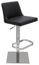 Rome Adjustable Bar Stool Naugahyde Leather, Black
