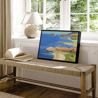 "Irish Coastal Whimsy" - Seaside Charm Canvas Art