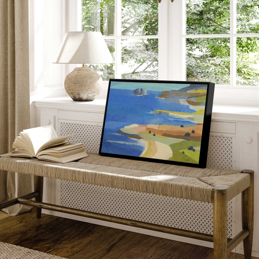 "Irish Coastal Whimsy" - Seaside Charm Canvas Art