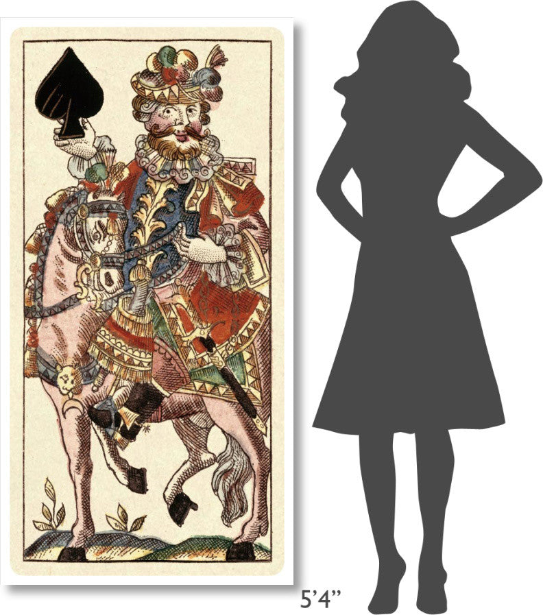 "Knight of Spades (Bauern Hochzeit Deck)" Paper Art, 32"x62"