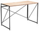Light Natural Wood and Black Table Desk