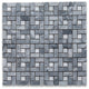 Bardiglio Gray Dark Grey Marble Pinwheel Mosaic Tile White Dots Honed, 1 sheet
