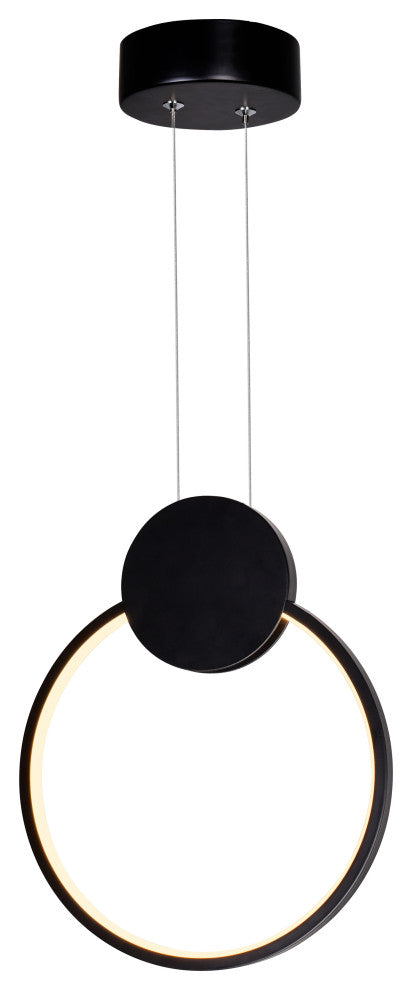 Pulley 10 in LED Black Mini Pendant