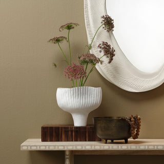 Plunge Ceramic Decorative Vessel, White
