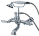 Kingston Brass 7" Wall Mount Tub Faucet With Hand Shower, Polished Chrome