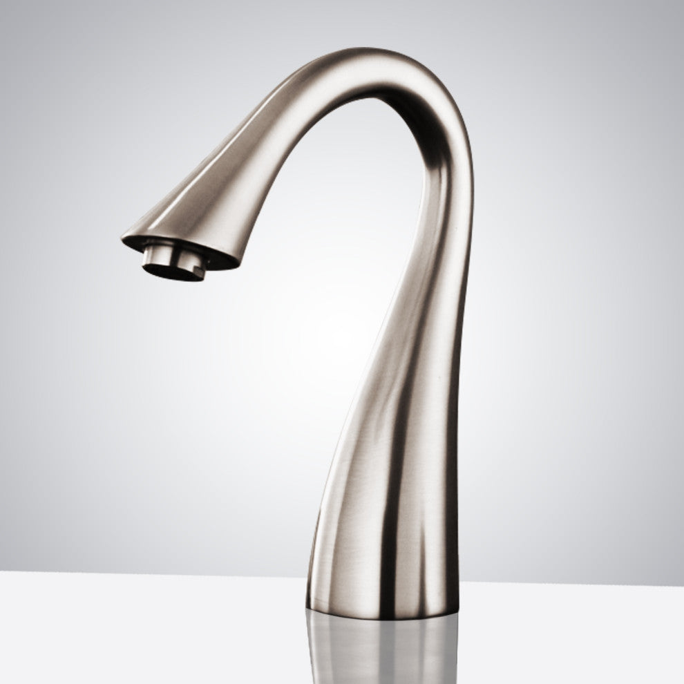 Bathselect Deck Mount Commercial Brushed Nickel Automatic Sensor Faucet
