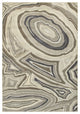 5'x8' Ivory and Gray Abstract Geometric Area Rug