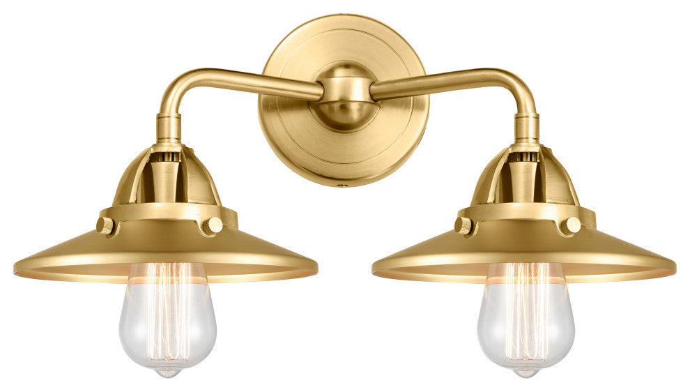 Innovations 288-2W-SG-M4-SG 2-Light Bath Vanity Light, Satin Gold