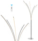 Minimalist Metal 5-Branch Arc Dimmable Integrated LED Floor Lamp, Remote Control
