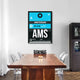 "AMS Amsterdam Luggage Tag 1" Fine Art Print