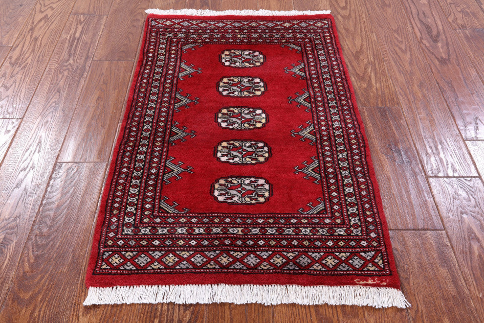 2' 0" X 3' 0" Signed Silky Bokhara Handmade Wool Rug - Q13863