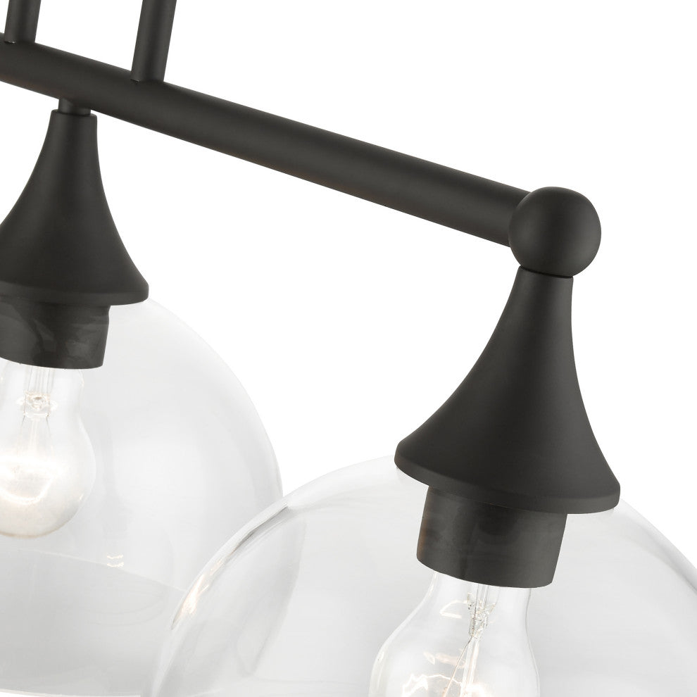 3 Light Bronze Linear Chandelier