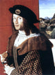 Bartolomeo Veneto Portrait of a Gentleman, 21"x28" Wall Decal
