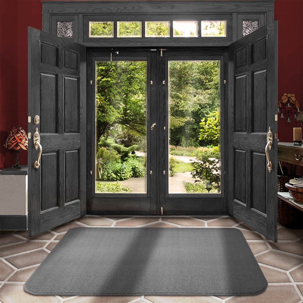 Skid-Resistant Area Rug Gray, 6'x6'