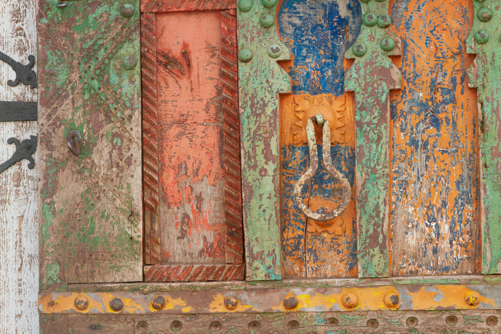 Early 1800's Colorful Moroccan Door