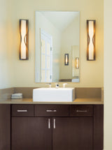 Dune Large Sconce, Dark Smoke Finish, Opal Glass