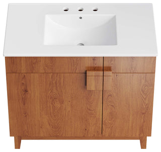 Miles 36" Bathroom Vanity - White Walnut