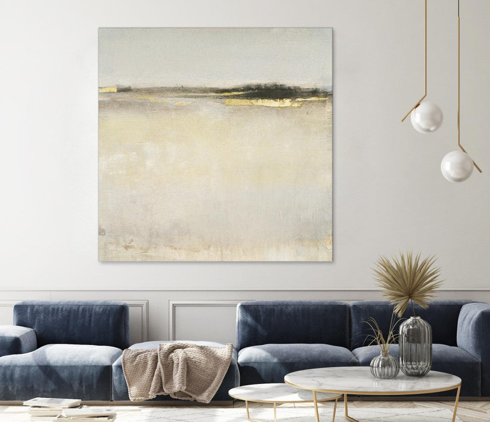 "Embellished Subtle Scape I" Fine Art Giant Canvas print 54"x54"