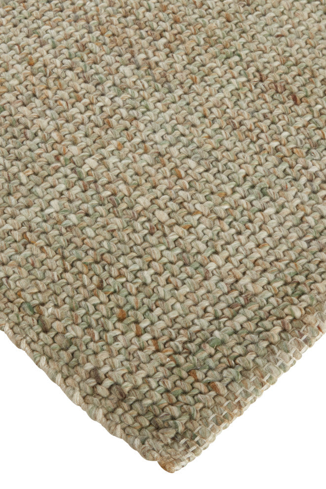 Weave & Wander Siona Space Dyed Flatweave Rug, Green, 9' X 12'