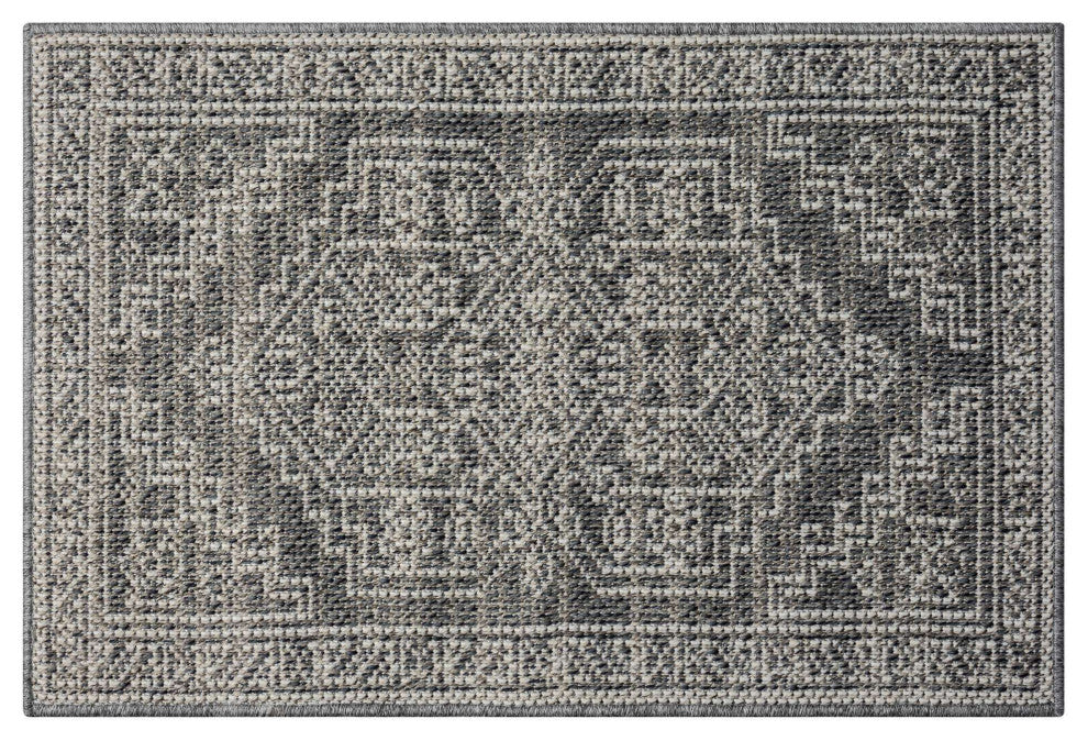 Pavilion Tribal Area Rug, Gray, 2'x3'