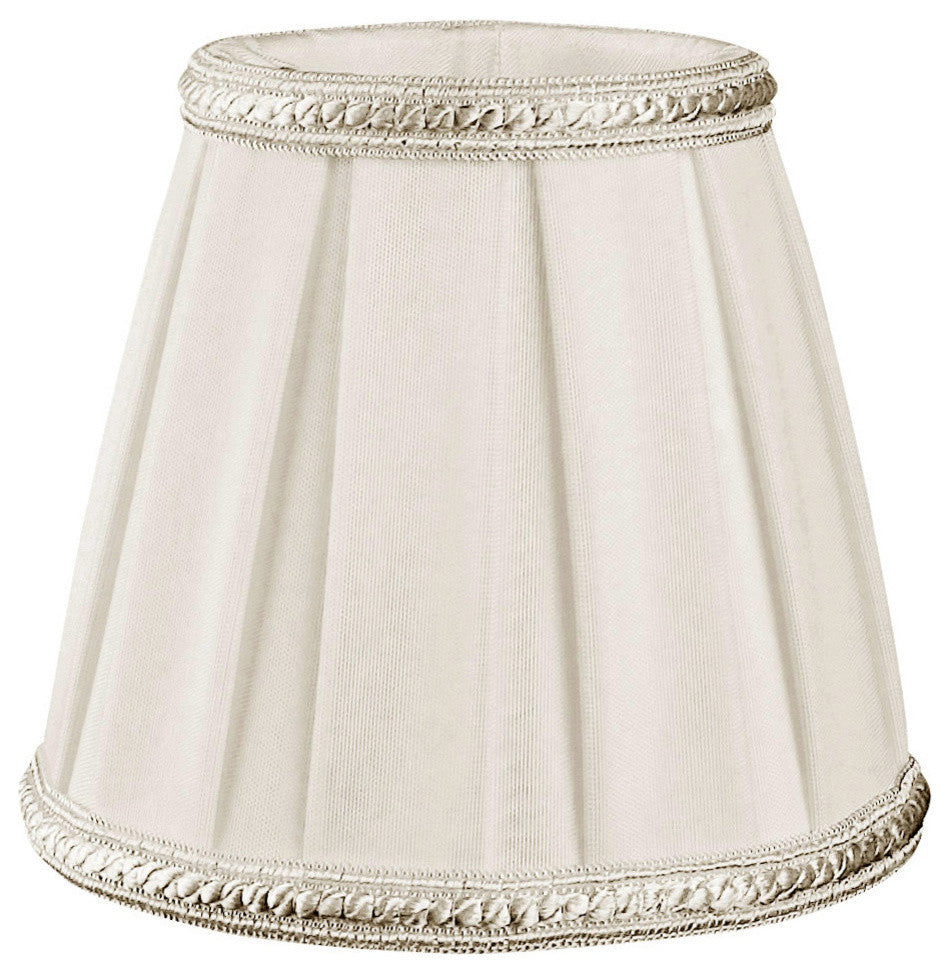 Decorative Trim Empire Chandelier Lampshade, White, Set of 6