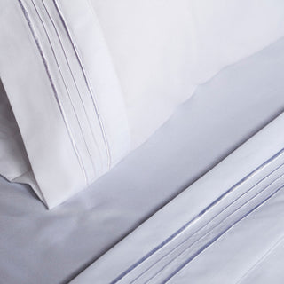Linum Home Textiles 1800 TC Brushed Microfiber Sheet Set with 4 Line Embroidery