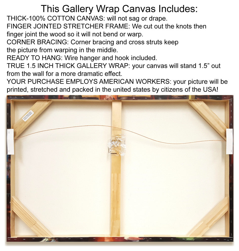 "The Buck Stops Here" by Lucia Heffernan, Print on Canvas, 24"x18"