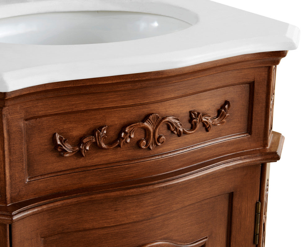 42" Single Bathroom Vanity, Teak