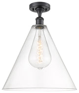 Innovations 516-1C-BK-GBC-162 1 Light Semi-Flush Mount, Matte Black
