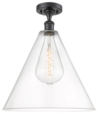 Innovations 516-1C-BK-GBC-162 1 Light Semi-Flush Mount, Matte Black