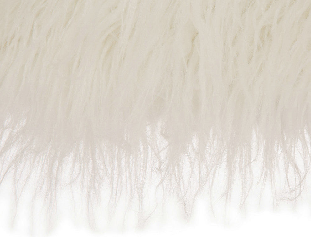 24.02"L Faux Fur Acrylic Bench