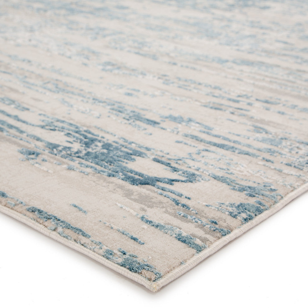 Jaipur Living Celil Abstract Ivory/Blue Area Rug, 3'11"x5'11"