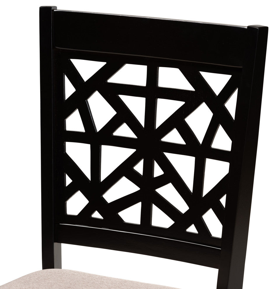 Merit 5-Piece Dining Set, Beige/Dark Brown